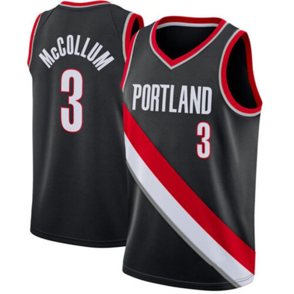 Mænd Kvinder Basketballtrøje LAVINE 8# ANTHONY 00# LILLARD 0# voksen Kortærmet Sport Løbe T-shirts Unisex black#3 L