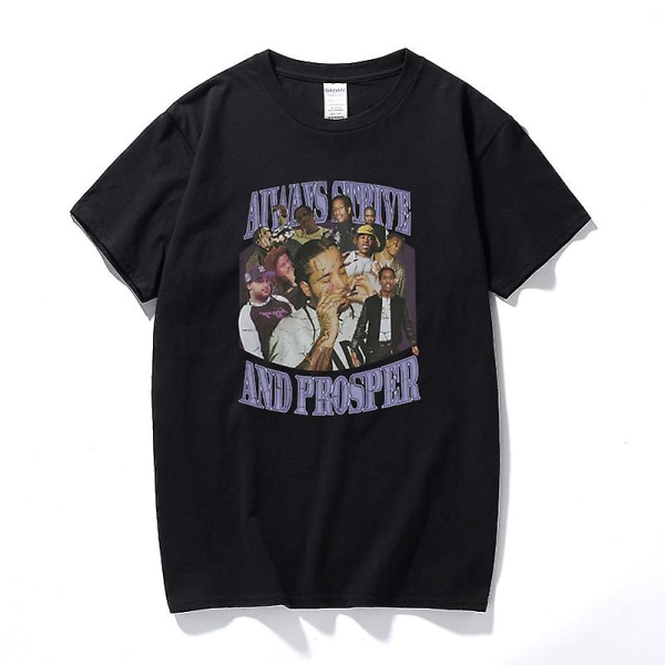 High Street Hip Hop Kortermede T-skjorter Rapper Vintage Print T-skjorte Herre Streetwear Grafiske T-skjorter Topp bomull T-skjorter Topper Burgundy S