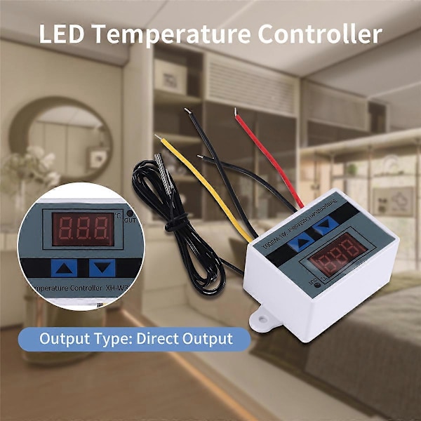 4 st 220V AC Digital LED Temperaturkontroller XH-W3001 för Inkubator Kylning Värme Switch Termo