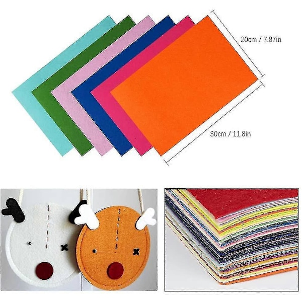 40 st Filt Tyg, Non Woven Filtark Flerfärgad, Filtduk 20cm*30cm För Diy Sömnad_s