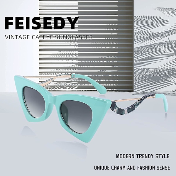 Ubiuo Naisten Vintage 60-luvun Cateye Aurinkolasit Viileä Persoonallinen Viehätys Modernit Trendikkäät Söpöt Kissansilmälasit B2779