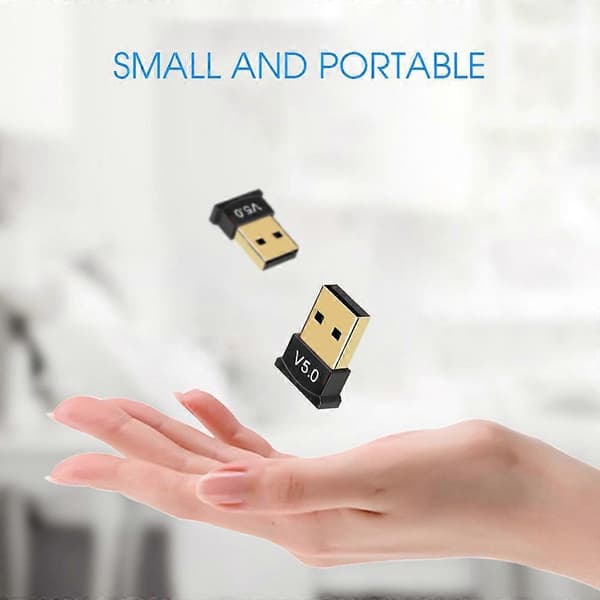 Bluetooth-kompatibel mottaker for PC USB 5.0 Adapter Trådløs Adapter Dongle Bluetooth-sender for datamaskin Koble til skriver