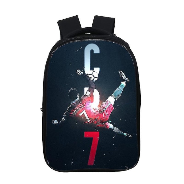 Football Crowe Around Ronaldo mønstret skulderrygsæk skoletaske i høj kvalitet Style 4