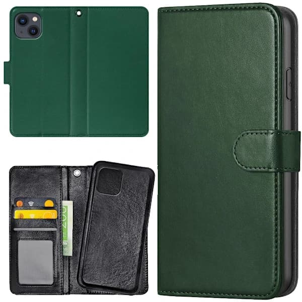 iPhone 13 - Pung Etui/Cover Mørkegrøn