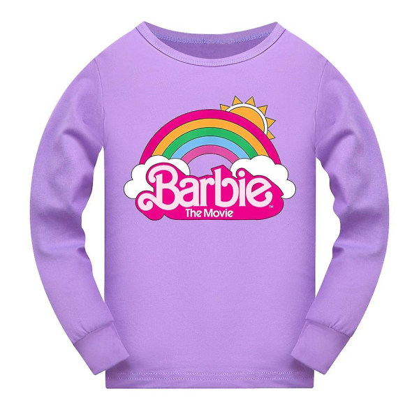 Barbie filmtrykk Barn jenter Pysjamassett Purple 11-12 Years