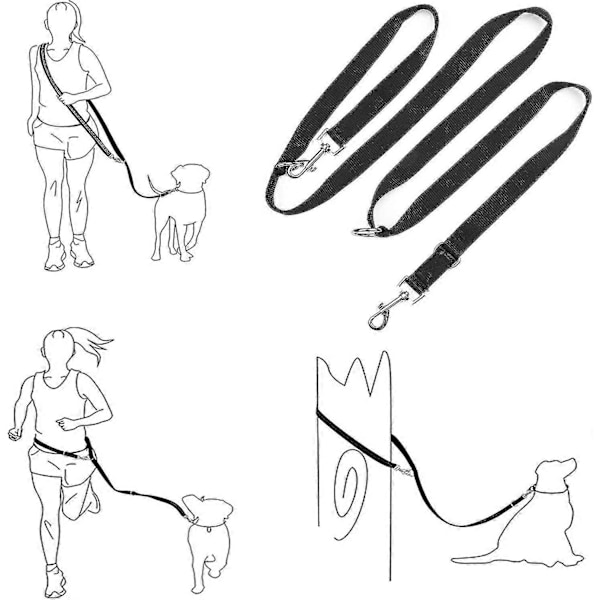 Hundträningskoppel, 2,1 m Dubbelsidigt För Acsergery Träning Promenader Löpning Gåva