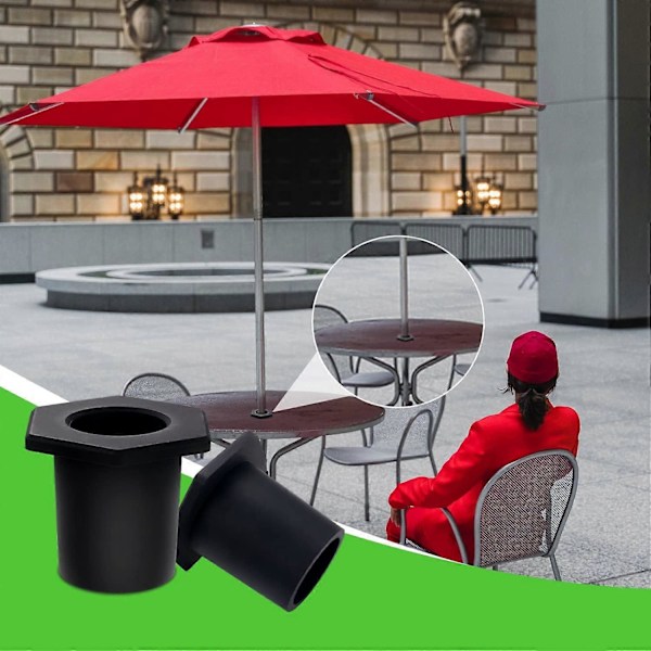 2 kpl Patio-pöydän aurinkovarjon reiän rengas, liukumaton silikoninen parvekkeen aurinkovarjon lisävaruste 1,5\" uima-altaan aurinkovarjon sovittimille, 2-2,5\" patio-pöydän reiät (B