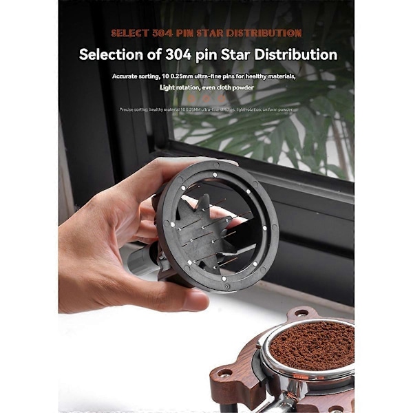 Espresso Kaffeomrører Fordeler Roterende Kaffepulvernål 58mm
