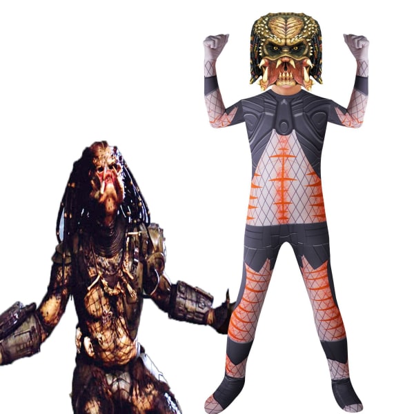 2023 Halloween horror predator predator 5 prey cosplay børnekostumer 130cm