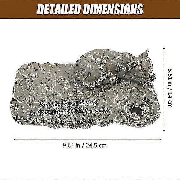 Katt Minnesten Gravstein Katt Hyllest Statue Katt Går Bort Gave Kjæledyr Minnesten