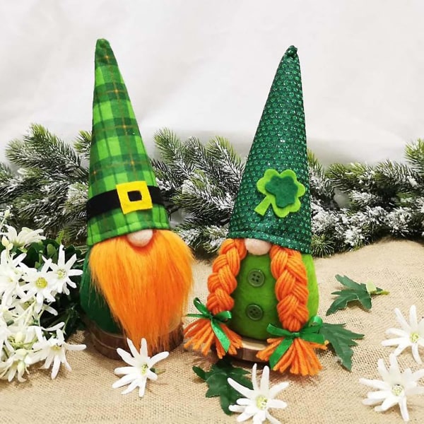Irish Festival St.Patrick's Day Bordsdekorationer Ansiktslösa docka Elf Toys Plysch present Men