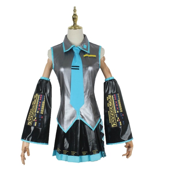 Ny trend Miku Cosplay Peruk Dräkt Japan Midi-klänning Nybörjare Framtid Miku Cosplay Kvinna Halloween Kvinnors Flickkläder Dräkt XS Costume B