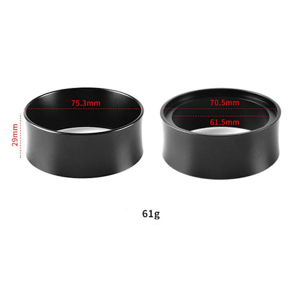 Dosering i aluminiumlegering, 58 mm doseringsringar, espressodosering för, svart