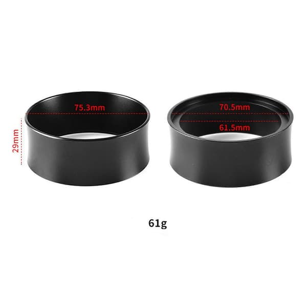 Doseringsring af aluminiumslegering, 58 mm doseringsringe, espressodosering til, sort