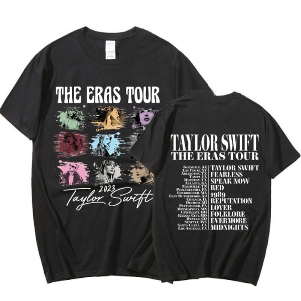 Musta Multi-Style Taylor Swift Fan T-paita Tryckt T-paita Skjorta Pullover Vuxen Collection Taylor Swift T-paita saatavana eri tyyleinä style 2 L