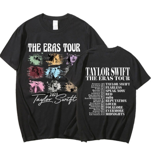 Svart Multi-Style Taylor Swift Fan T-Shirt Tryckt T-Shirt Skjorta Pullover Vuxen Collection Taylor Swift T-Shirt Finns i olika stilar style 2 M