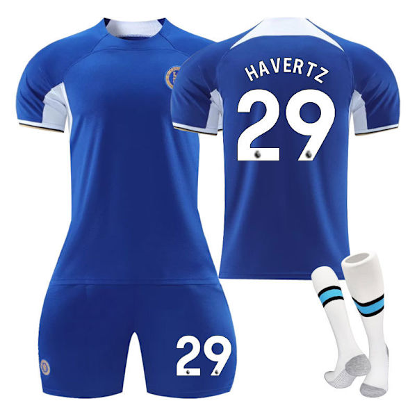 23-24 Chelsea home børnestuderende træningsdragt trøje sportshold uniform NO.29 HAVERTZ 16