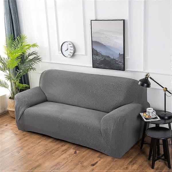 Elastisk Sofatrekk, Universalt Sofatrekk for Sofa med Armlener (Svart, 1 Seter)