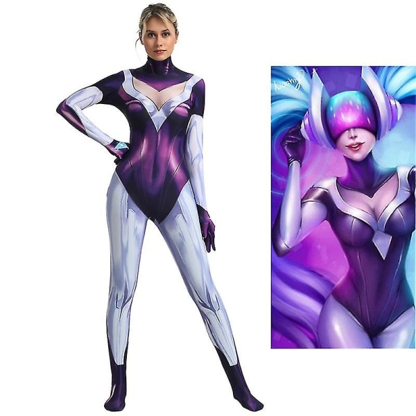 Nopea toimitus Dj Sona Cosplay-asut aikuisille lapsille Peli Lol League Of Legends Zentai Bodysuit Halloween-asu naisille lapsille Female XS