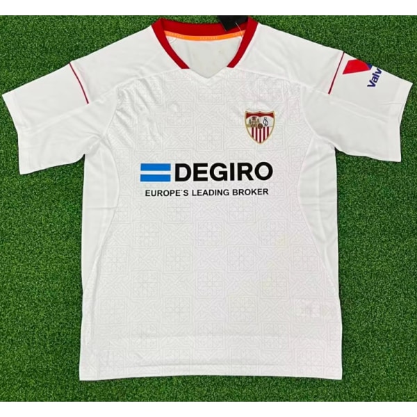 Ny vintage vit Sevilla fotbollstränings-t-shirt Cantona NO.7 S