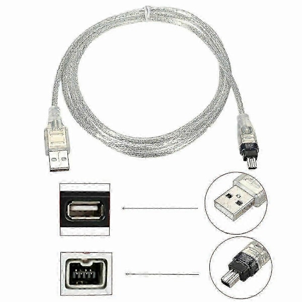 För Mini DV MiniDV USB Datakabel FireWire IEEE 1394 HDV Videokamera för Redigering på PC -X
