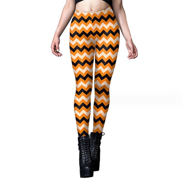 Naisten halloween crossover-leggingsit korkeavyötäröiset pehmeät printed style 3 L
