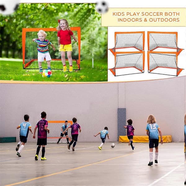 Orange Børnefodboldmål Mobilt Træningsfodboldmål