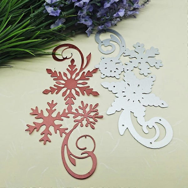 Jul Snöflinga Metall Stansar Jul Inbjudningskort Tillverkningsmaterial