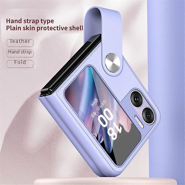 TPU Stand Cover Bærbar med Håndrem Mobiltelefon Shell Vaskbar Justerbar Foldbar Fald til Fi