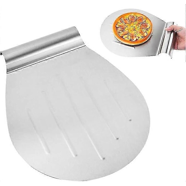 Rund pizzaspade i rustfrit stål, stor overfladespade til brødovn, kageløfter