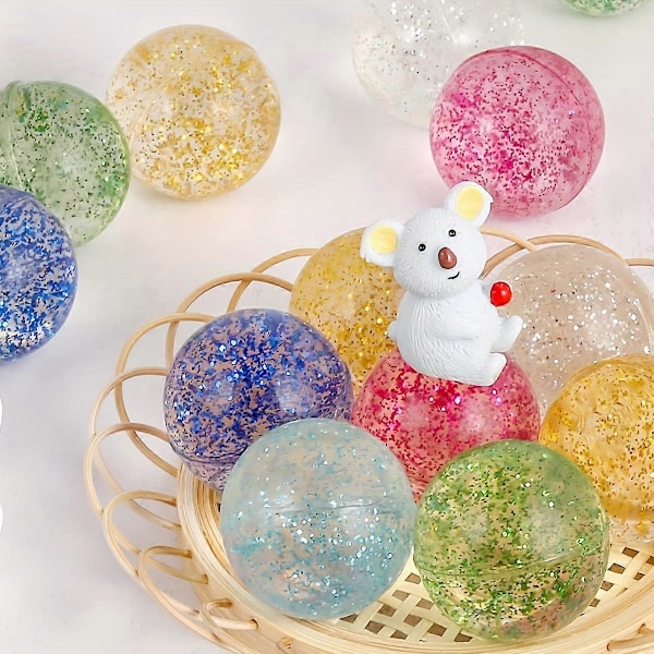Nya modeller 20 st Färgglada Blinkande Studsbollar - Blandade Färger, Gummipartyfavörer, Perfekt för Födelsedagspresentpåsar, Priser & Påskfirande