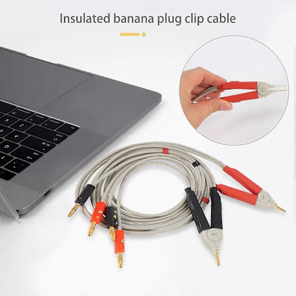 1 Par Isolerad Bananpluggklämmor Kabel Låg Resistans Sondledningar