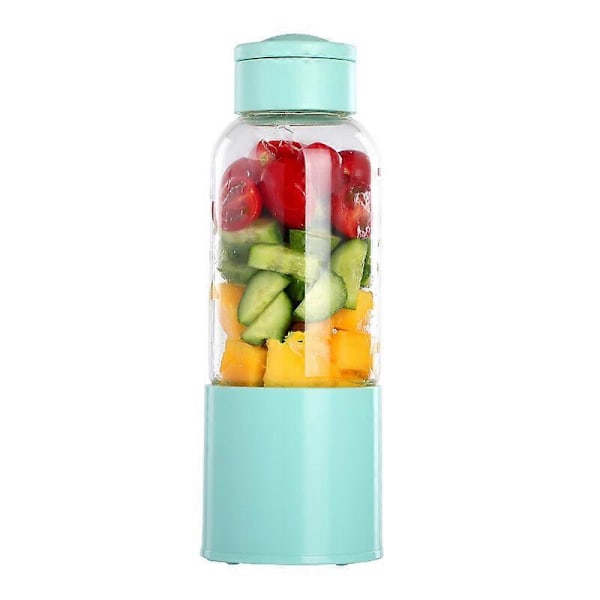 Kannettava sekoitin, mehupullo, 450 ml, BPA-vapaa, urheiluun ja matkustamiseen, mini-sekoitin, smoothieille ja pirtelöille, joululahja miehille ja naisille (pinkki)
