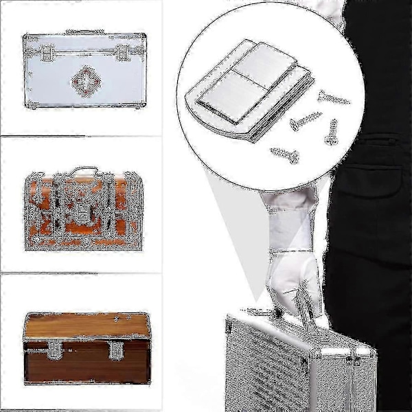10 stk. smykkeskrin låse lukning kasselåse kasselås lås toggle lås låse til skab, kasse, skuffe, garderobe, lås haspe