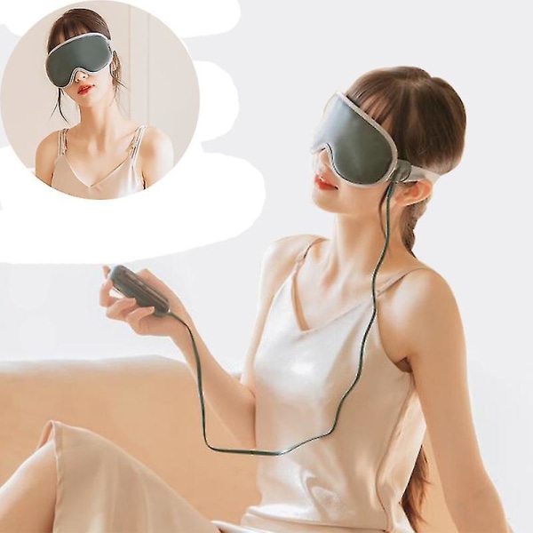 Tflycqmassage Eye Mask Eye Massager Creative Kompakti Lämmitetty Silmämaski Auttaa Nukahtamaan Silmänaamio Vihreä