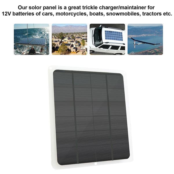 20W Mono Solcellepanel for 12V Batterilading 12V Vanntett Solcelle Batterivedlikeholdslader