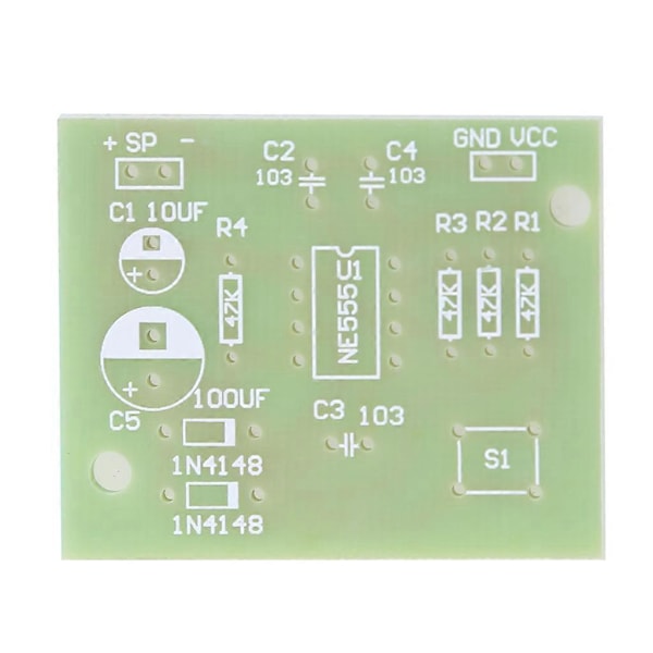NE555 Oscillator Summer Elektronisk DIY Ton Generator LED Kit 8R 0.25W Högtalare