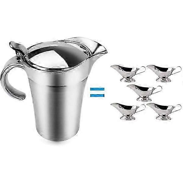 500 ml saucekande, saucesvarmer, dobbeltvægget rustfri pi -Sy