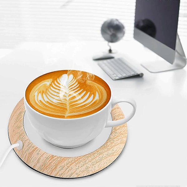Kaffekrus Varmeplade, USB Konstant Temperatur Varm Coaster, til Kontor Hjem, Sort