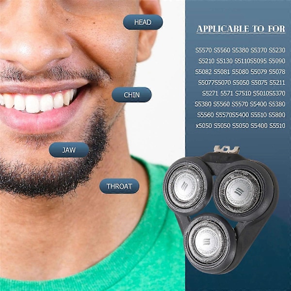 Erstatningsbarberhoved til S5000 S5370 S5571 S5420 S5140 S5078 S5077 S5050 S5082 S5380 S5400 Blade
