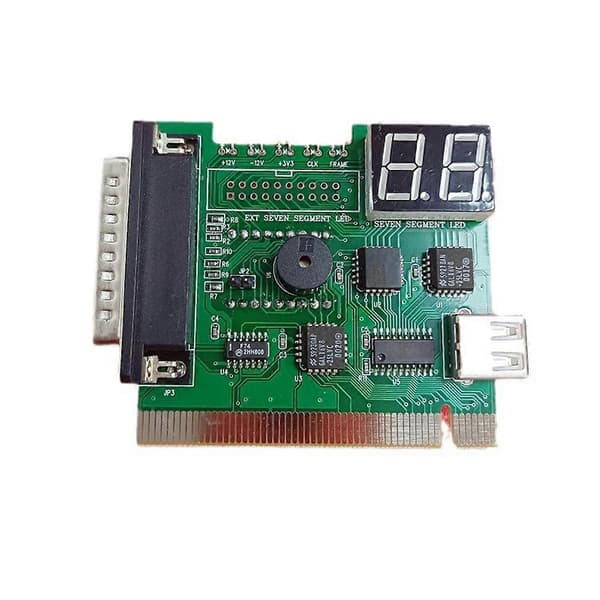 2 Sifret Bit PC Datamaskin Hovedkort Diagnostisk Kort USB PCI LCD Feilkode Display Tester Analysator P