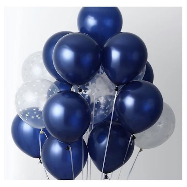 Krom Metallisk Kungsblå Ballonger 12 Tum Premium Metallballong för Festdekorationer 100 ST (Kungsblå)