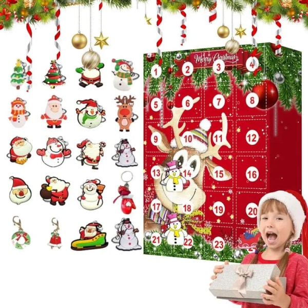 24 stk juleadventskalenderleker 24 dagers nedtelling til julegavesett Morsom og overraskende kalender for nyttår jul christmas elk