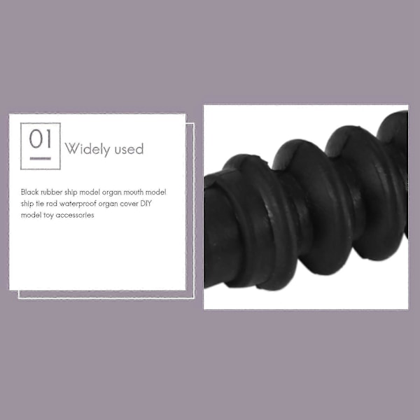 3 X Tryckstång, Vattentät, Gummitätning, Bälgmodell 37 Mm För RC Båt