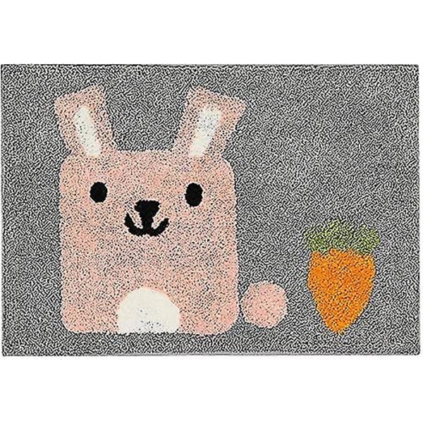 Tflycqbath Mat söpö suihkumatto, ylellinen Shaggy erittäin imukykyinen ja liukastumista estävä, konepestävä, sopii kylpyammeeseen, suihkuun ja kylpyhuoneeseen, Lovely Rabbit, 18"