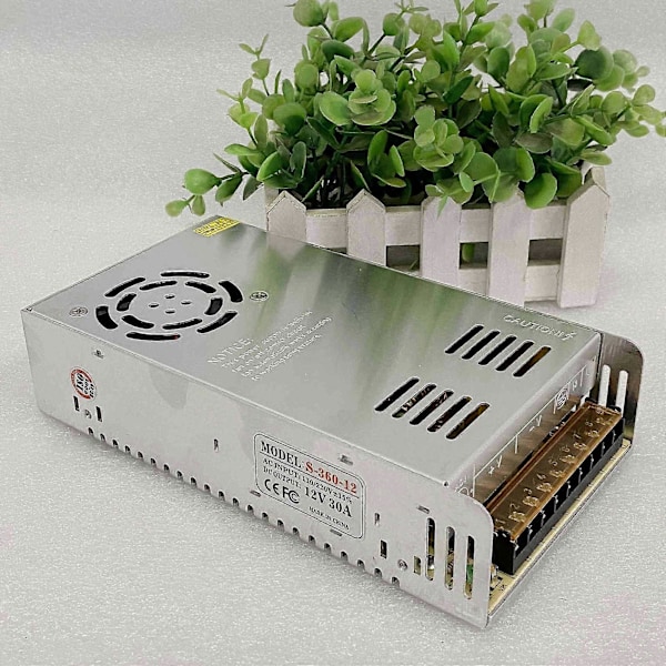DC12V 30A 360W Strömbrytaradapter AC110-220V+15% Transformator Lämplig för LED-reklamindustri
