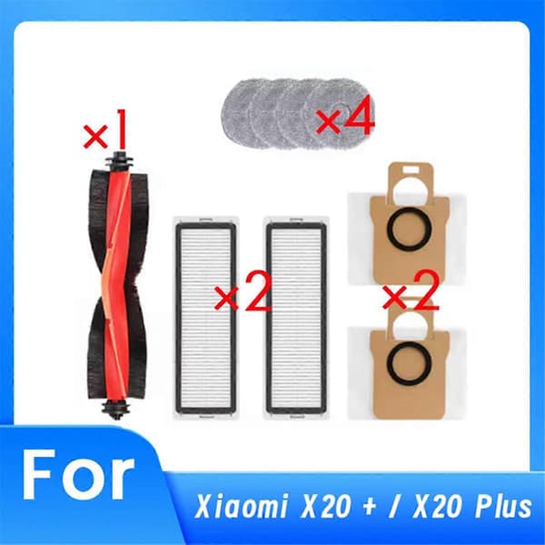 Til Xiaomi X20+ X20 Plus Støvsuger Udskiftningsdele Børste Filter Støvpose Moppeklud og Hoved B