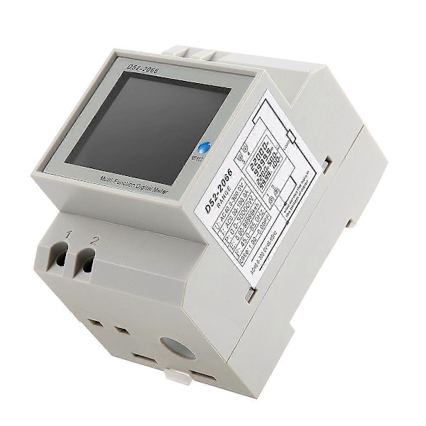 Din Skinne AC Monitor 6IN1 40-300V 100A Spenning Strøm Effektfaktor Aktiv KWH Elektrisk Energi Frekvensmåler VOLT AMP
