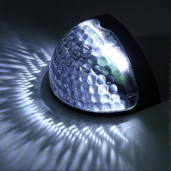 6LED Solcellehegn Lys Solcelle væglampe Solcelle Hegn Lys Solcelle trappelys 1 stk