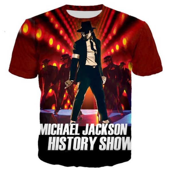 Michael Jackson Print 3D Sommar Casual T-shirt Street Hip Hop style 5 5XL